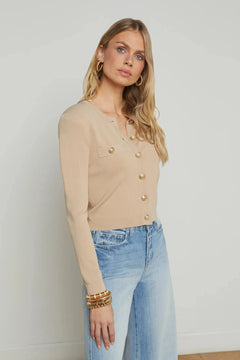 TOULOUSE CROP CREW NECK CARDIGAN