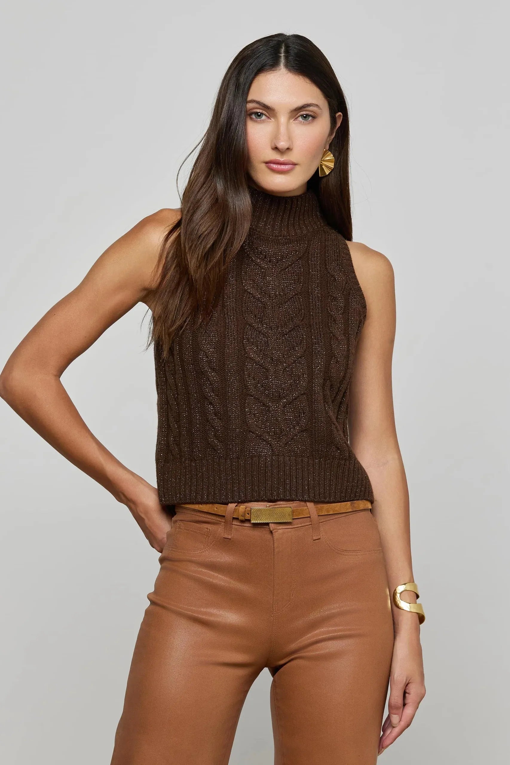 BELLINI CABLE TURTLENECK TANK