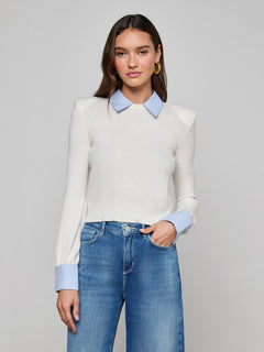 APRIL POPLIN COLLAR PLOVR