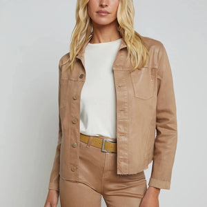 JANELLE SLIM RAW COATED JACKET