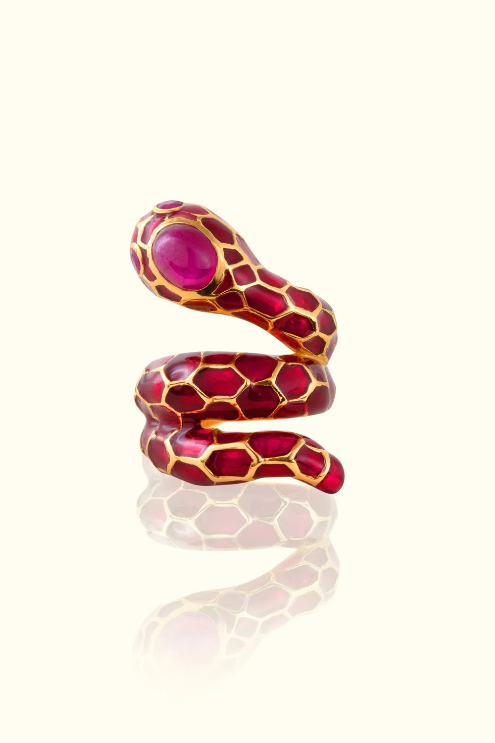 18K GOLD PLATED ANAKONDA RING