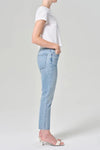 AGOLDE RILEY HIGH RISE STRAIGHT CROP JEANS IN PREVAIL