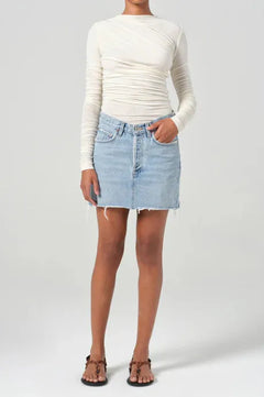 V-WAIST MINI SKIRT