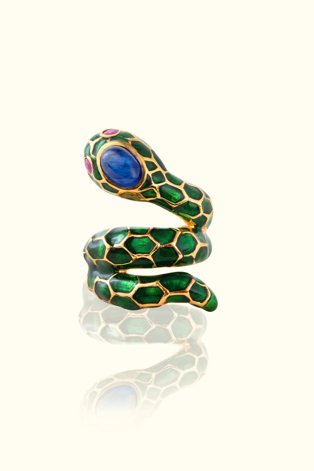 18K GOLD PLATED ANAKONDA RING