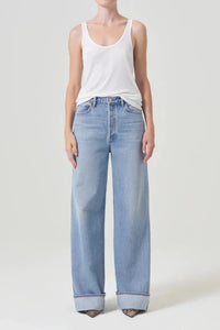 AGOLDE DAME HIGH RISE WIDE LEG JEAN IN SHOWDOWN