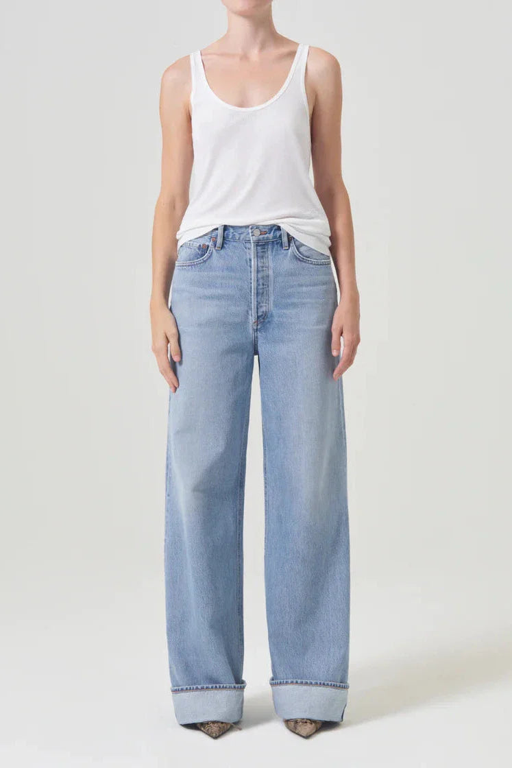 AGOLDE DAME HIGH RISE WIDE LEG JEAN IN SHOWDOWN