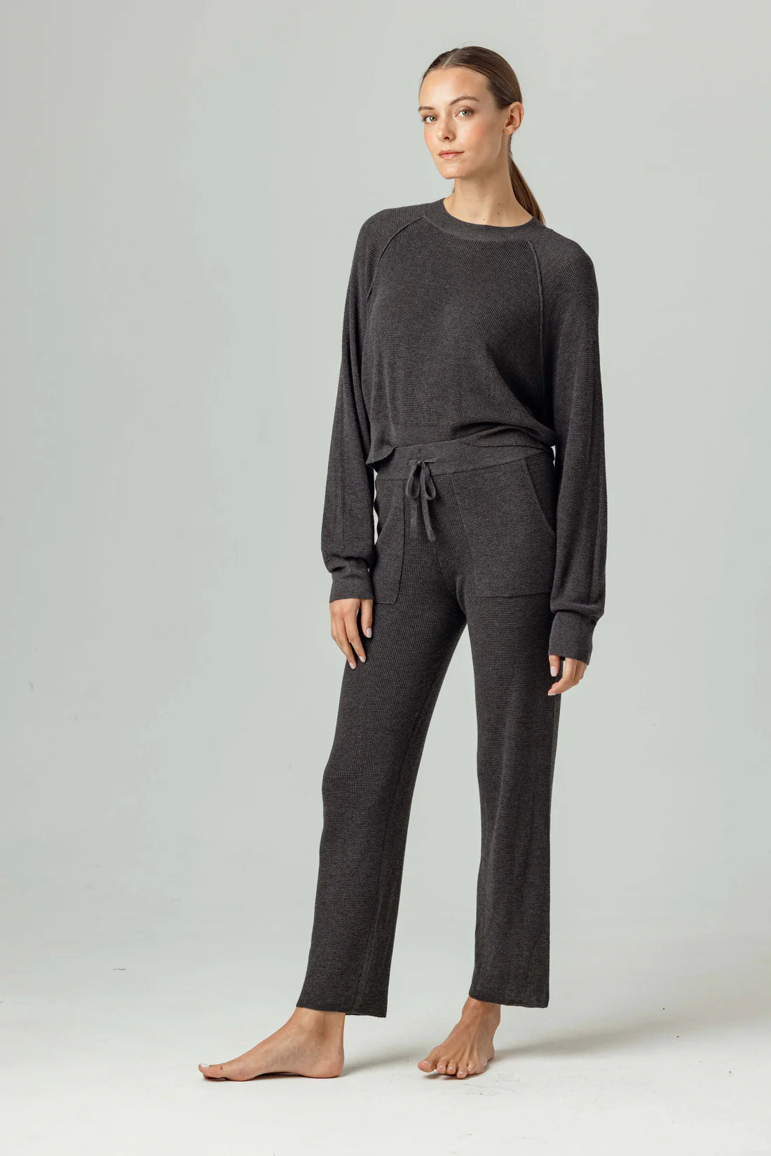 WE ARE SUNDAYS ALESSIA SWEATER IN CHARCOAL