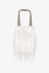 RETROFETE AVERY CRYSTAL BAG IN WHITE FEATHER