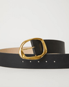 B-LOW THE BELT EDMOND LEATHER BELT IN BLACK GOLD