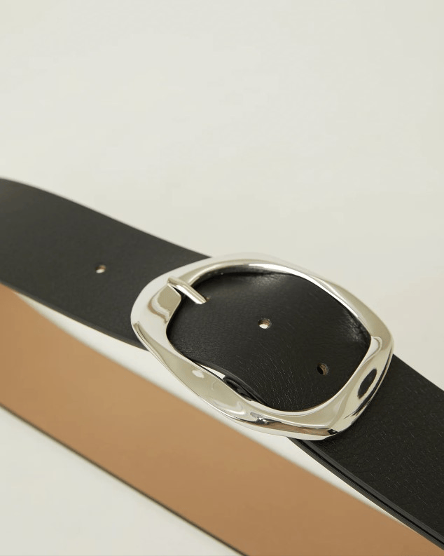 B-LOW THE BELT EDMOND LEATHER BELT IN BLACK GOLD