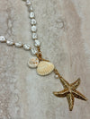 PEARL STARFISH PENDANT NECKLACE