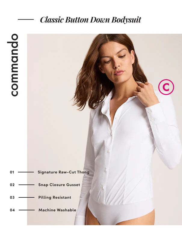 CLASSIC BUTTON DOWN BODYSUIT