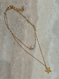 PEARL STARFISH DUO NECKLACE