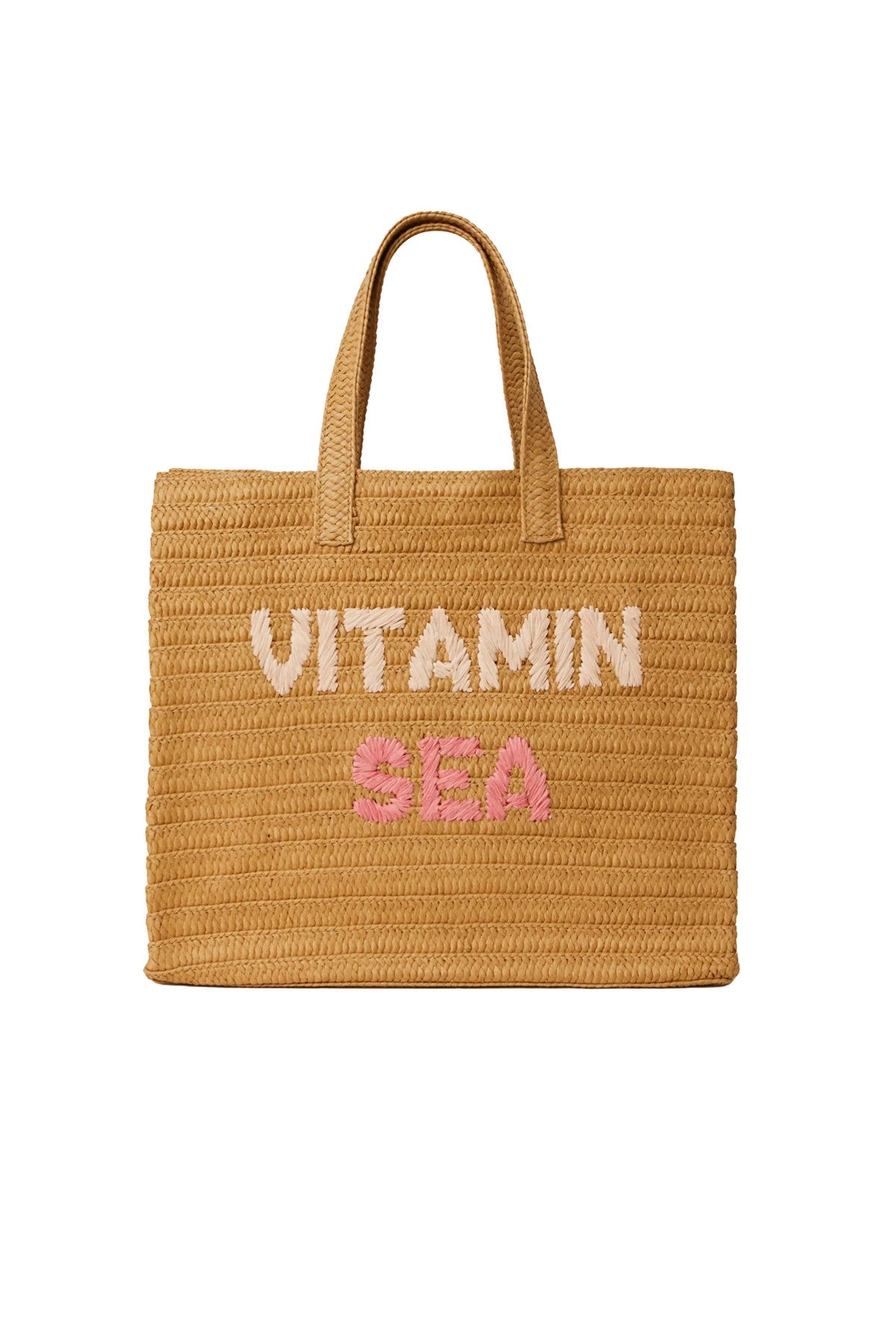 BTB LOS ANGELES VITAMIN SEA TOTE IN SAND FUCHSIA RAINBOW