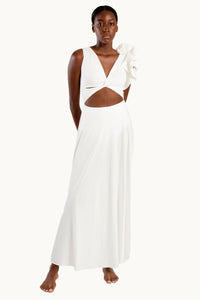 MAYGEL CORONEL BLANCA MAXI DRESS IN OFF WHITE