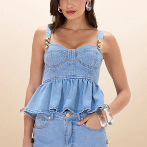 MARINA DENIM TOP
