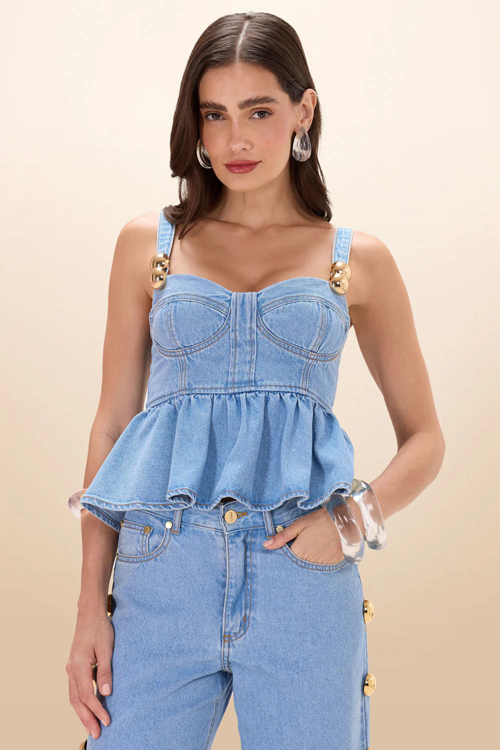 MARINA DENIM TOP