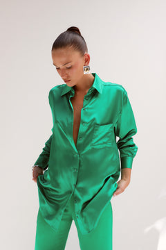 ALI SILK BUTTON DOWN SHIRT