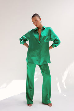 ALI SILK BUTTON DOWN SHIRT