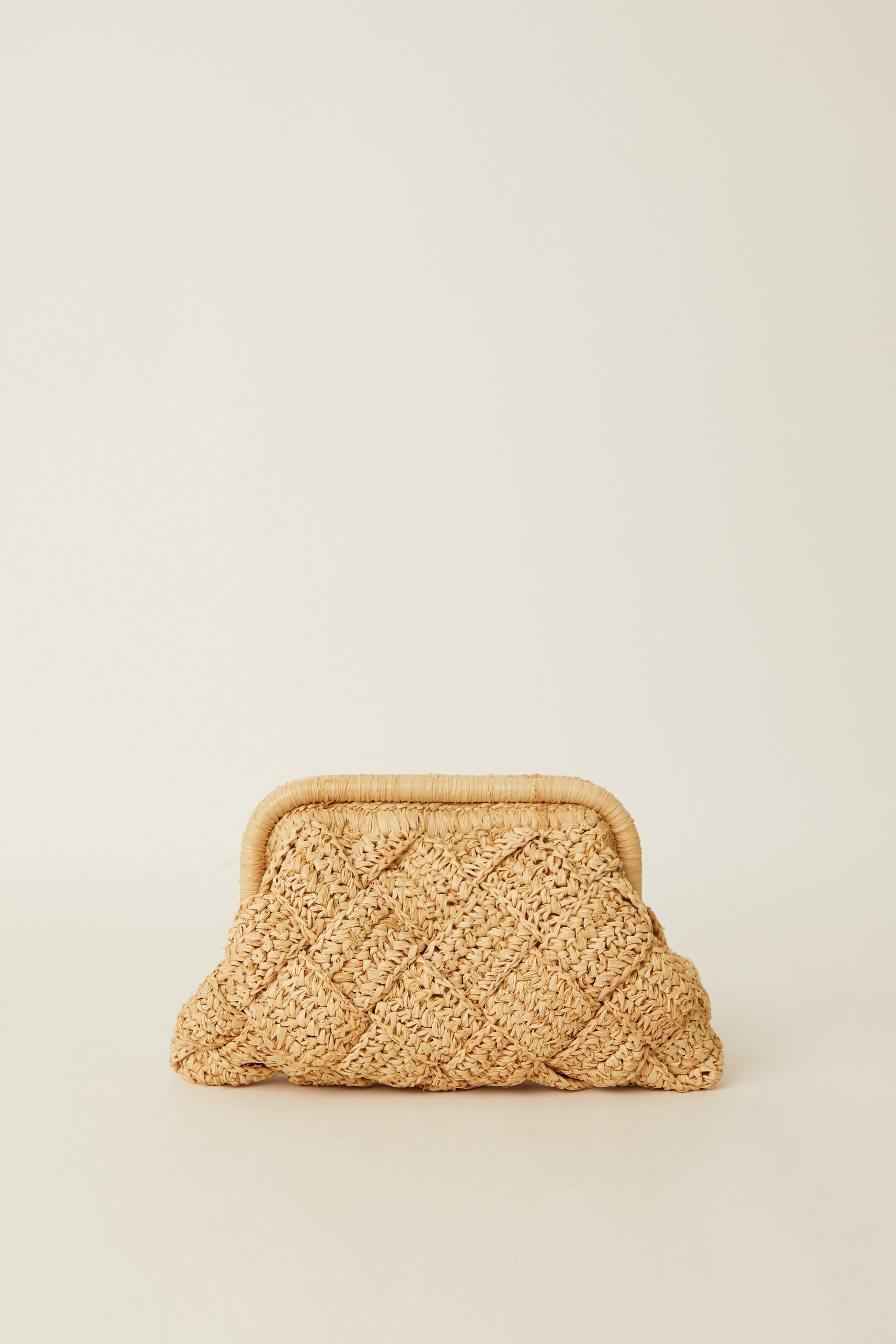 BTB LOS ANGELES GIGI FRAMED CLUTCH IN NATURAL