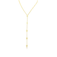 MONISHA MELWANI GOLD PEAR AND OVAL PEAR SHAPED DIAMOND LARIAT NECKLACE