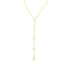 PEAR AND OVAL PEAR SHAPED DIAMOND LARIAT NECKLACE