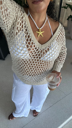 NASHWA EMBELLISHED SWEATER