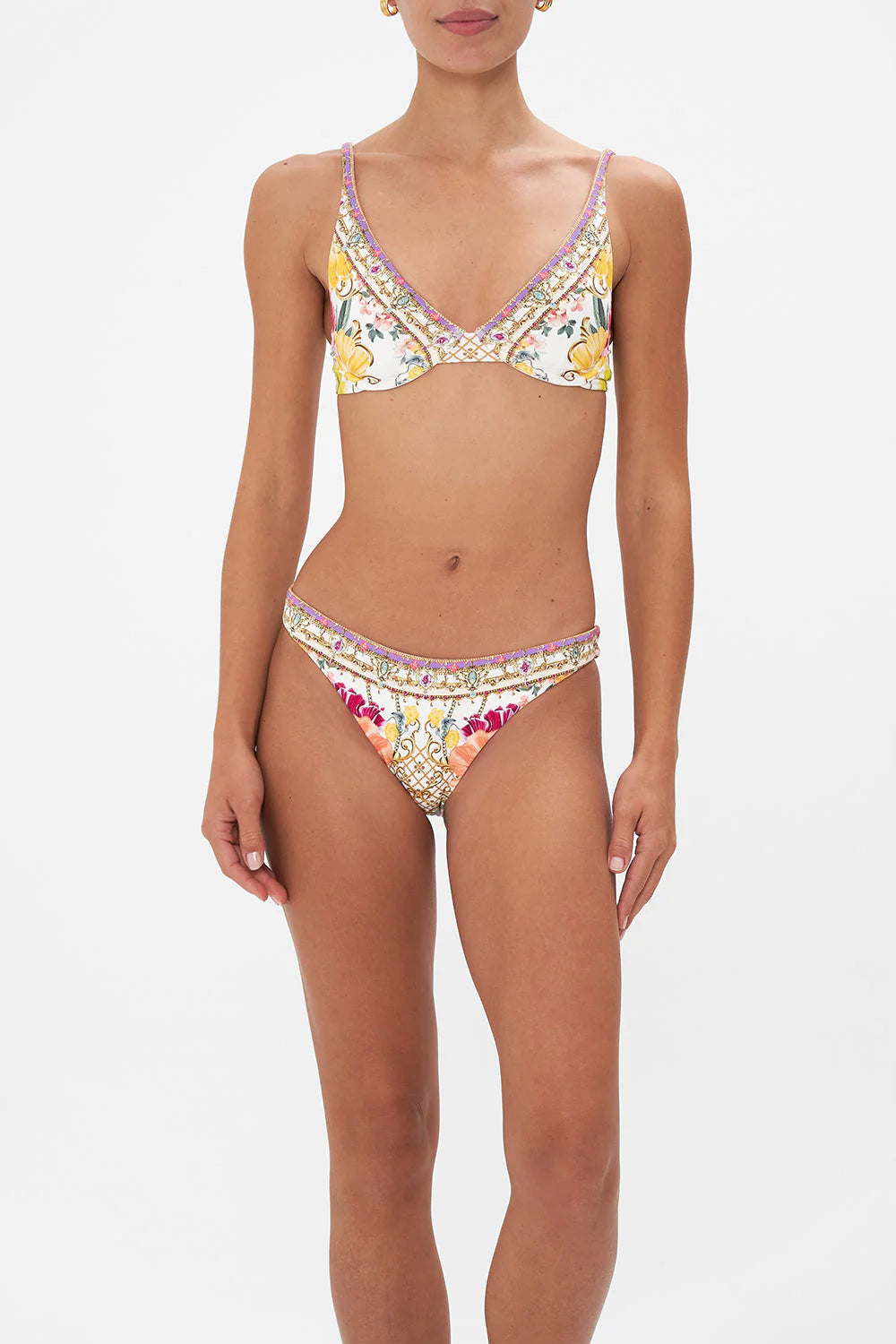 CAMILLA HIGH TRI SOFT UNDERWIRE BRA BIKINI TOP IN DESTINY CALLING