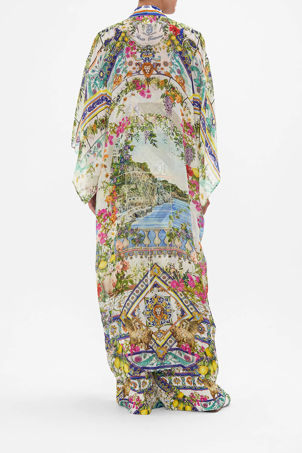 CAMILLA KIMONO LAYER W/ COLLAR IN AMALFI AMORE