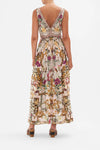 CAMILLA SHIRRED WAIST DETAIL LONG DRESS IN BAMBINO BLISS