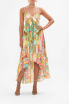 CAMILLA TIE FRONT HIGH LOW DRESS IN AN ITALIAN WELCOME