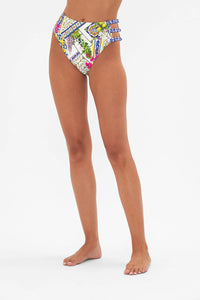 CAMILLA HIGH WAIST BOTTOM WITH BUTTON DETAIL IN AMALFI AMORE