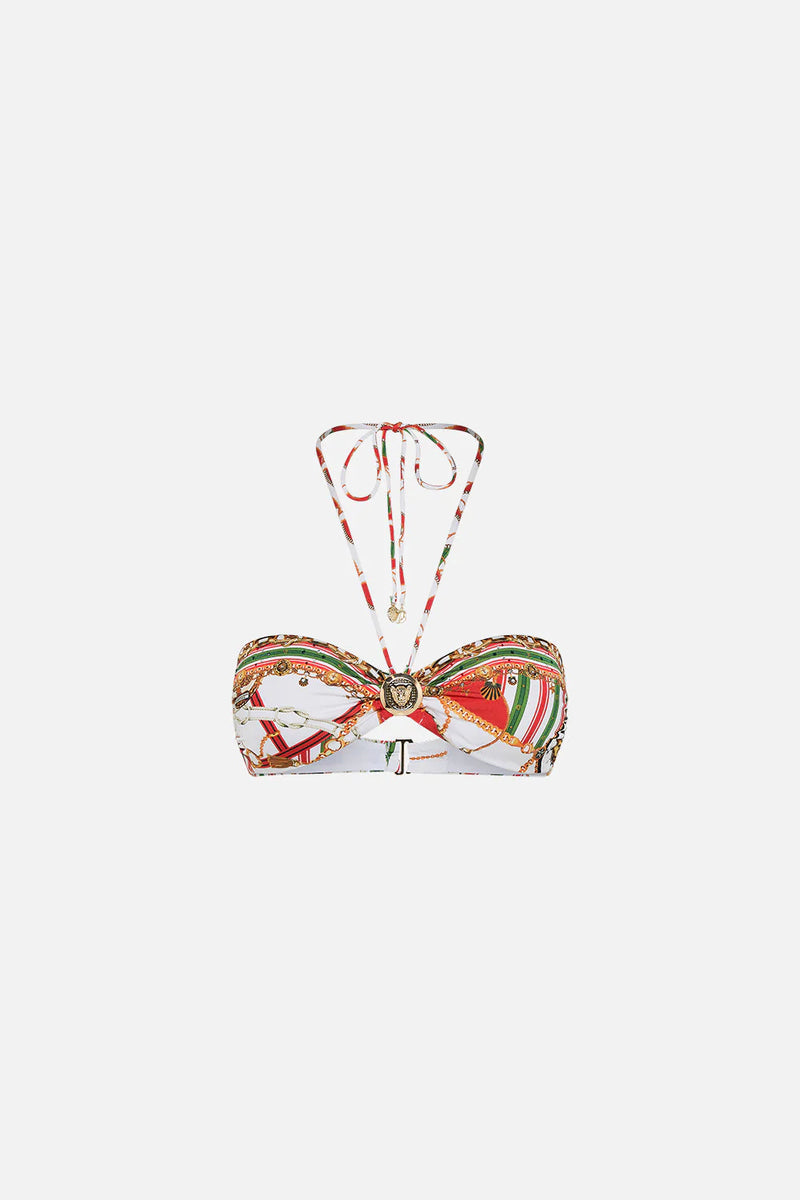 CAMILLA BANDEAU WITH TRIM DETAIL IN SALUTI SUMMERTIME