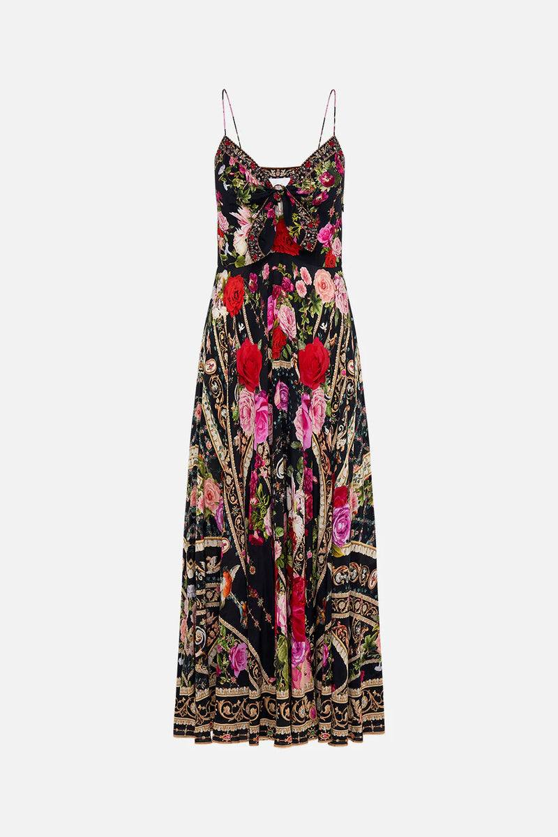 CAMILLA LONG DRESS W/ TIE FRONT IN RESERVATION FOR LOVE