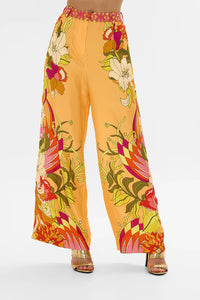 CAMILLA WIDE LEG WAISTED PANT IN THE FLOWER CHILD SOCIETY