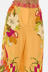 CAMILLA WIDE LEG WAISTED PANT IN THE FLOWER CHILD SOCIETY