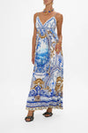 CAMILLA BRALETTE DETAIL DRESS IN AZUL ADVENTURES