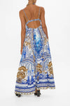 CAMILLA BRALETTE DETAIL DRESS IN AZUL ADVENTURES