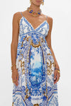 CAMILLA BRALETTE DETAIL DRESS IN AZUL ADVENTURES