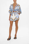 CAMILLA TUCK FRONT SHORT IN AZUL ADVENTURES