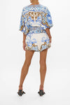 CAMILLA TUCK FRONT SHORT IN AZUL ADVENTURES