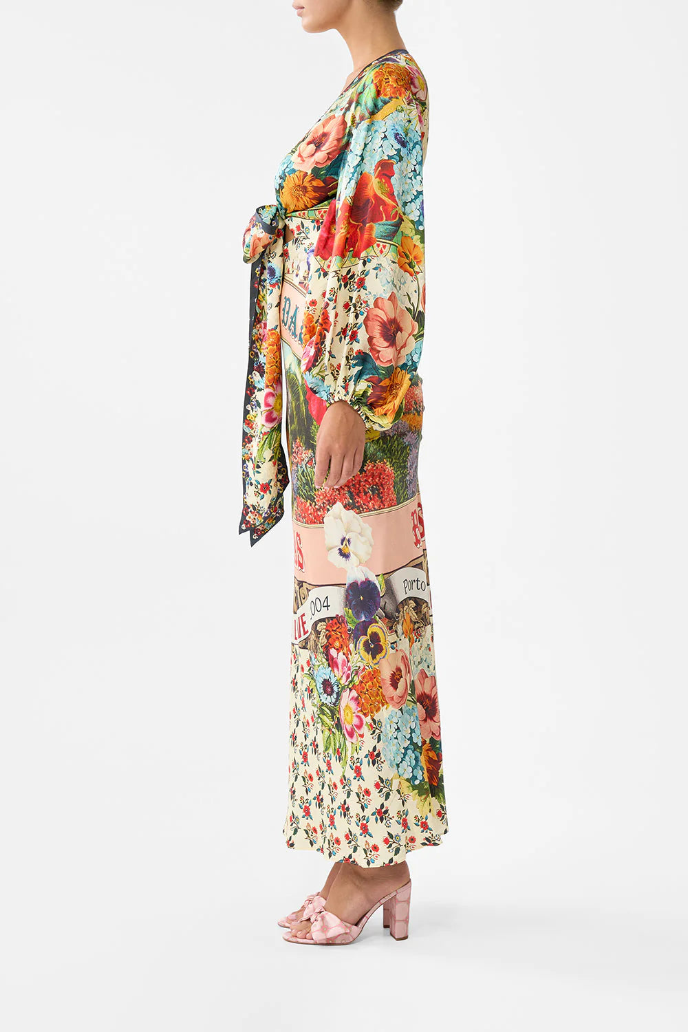 BLOUSON SLEEVE BIAS DRESS