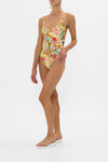 SCOOP NECK ONE PIECE WITH BUTTONS