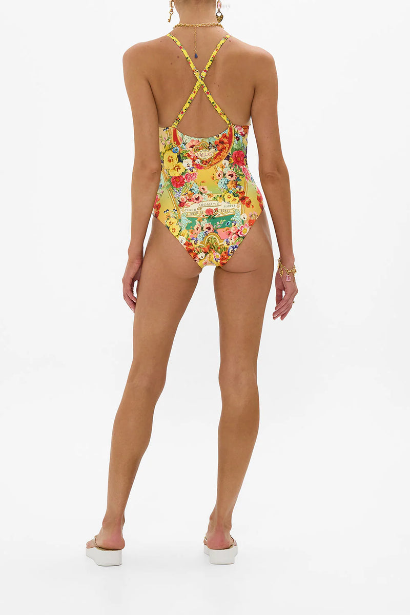 SCOOP NECK ONE PIECE WITH BUTTONS
