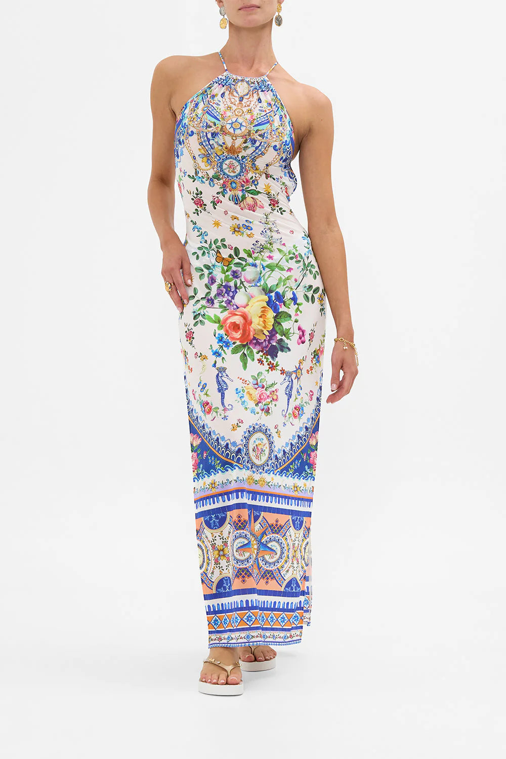 HIGH NECK BEACH MAXI DRESS – Big Drop NYC