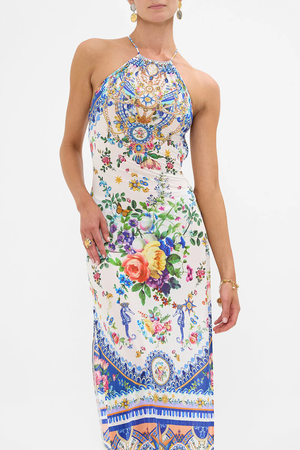 HIGH NECK BEACH MAXI DRESS