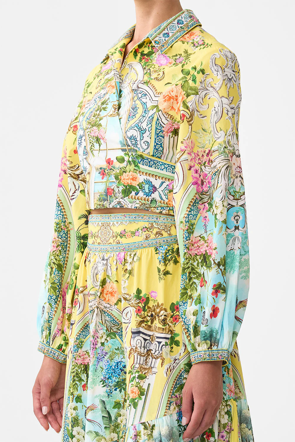 CROPPED WRAP SHIRT