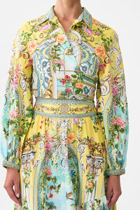 CROPPED WRAP SHIRT