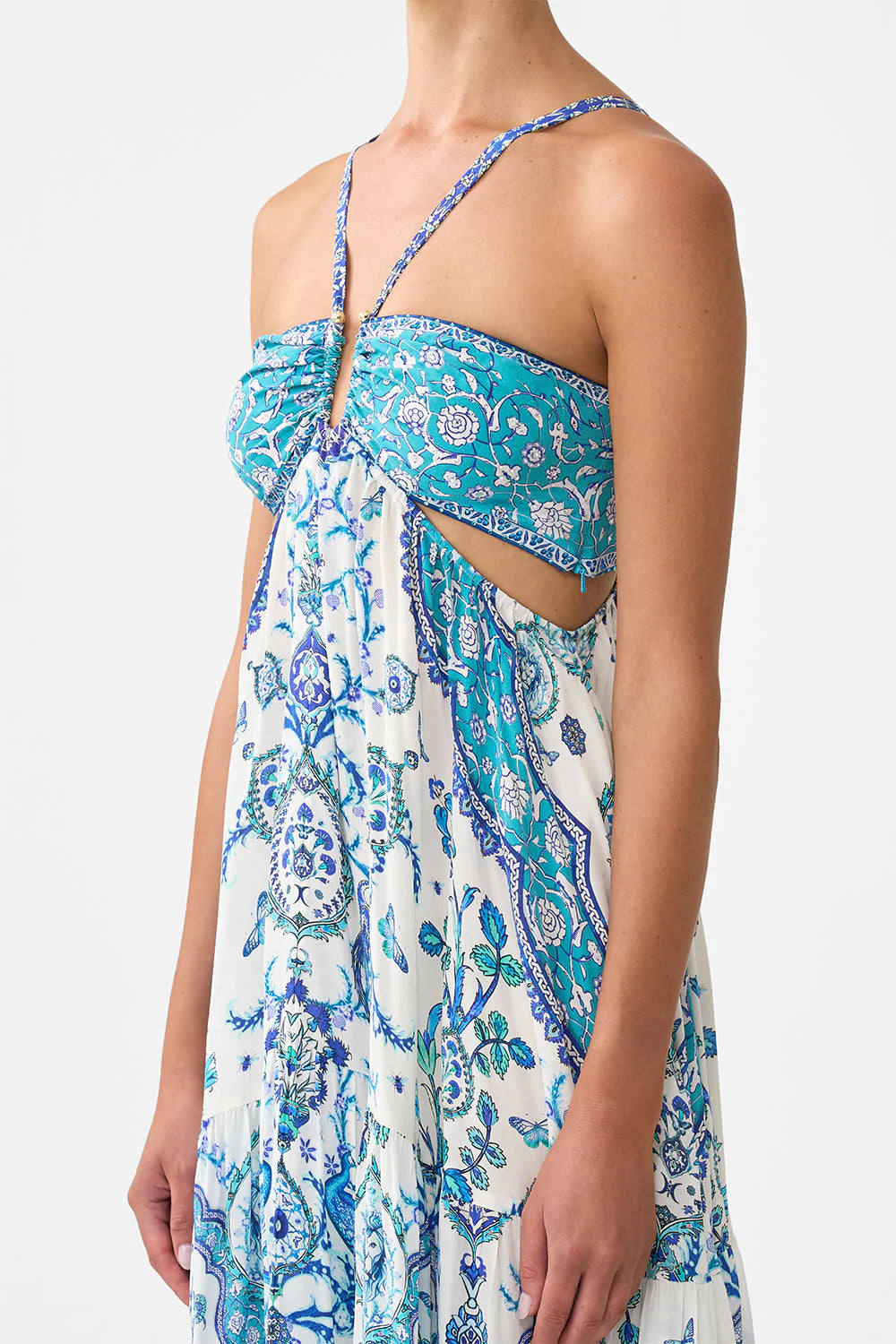 GATHERED CUT OUT DRESS