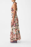 SHIRRED WAIST TIERED CIRCLE SKIRT